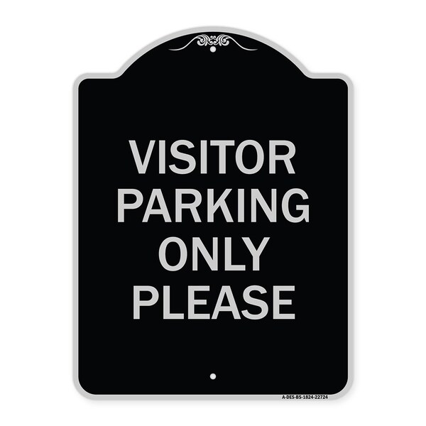 Visitor Parking Visitor Parking Please Heavy-Gauge Aluminum Sign, 24" x 18", BS-1824-22724